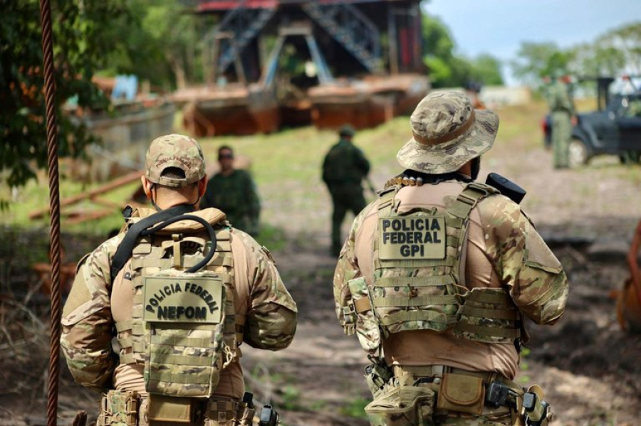 PF, Ibama, PC e PM deflagram operação contra o garimpo ilegal em Manaus/AM